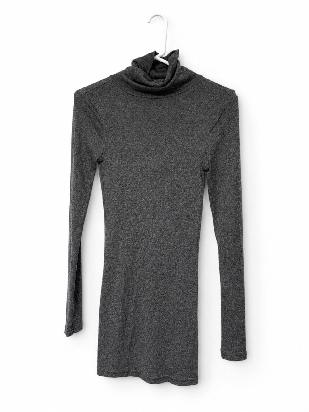 Michael Stars Charcoal Gray Turtleneck Long-Sleeve Dress